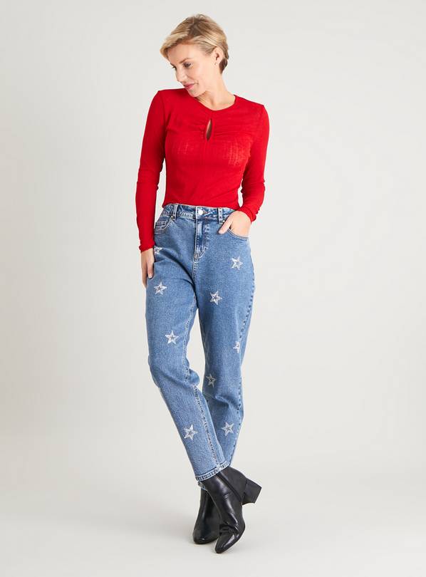 Star embellished hot sale jeans